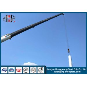 30m Flange Connection Polygonal Mobile Communication Tower With Q235 / Q345