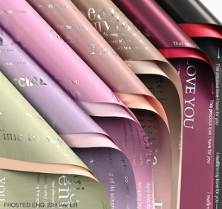 Quality High grade waterproof English two-color flower packaging paper wholesale