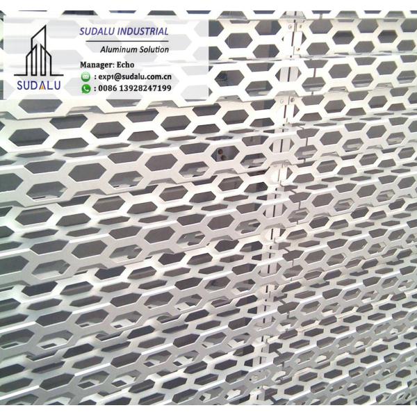 SUDALU Aluminum CNC Curvel Panel Aluminum Bending Perforated Panel For Wall Decoration