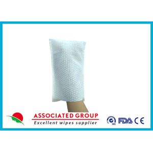 China Big Pearl Dot Spunlace Scrub Wet Wipe Gloves on sale