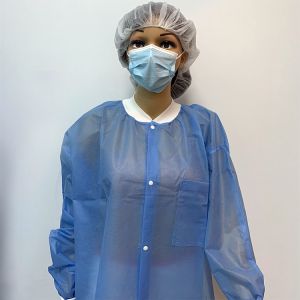 Medical Disposable PP Non-woven Lab Coat with Cuffs