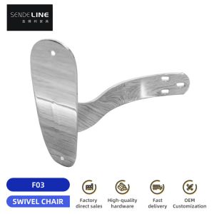 Chrome Plated Iron Office Chair Armrest Replacement Ergonomic For Large Class