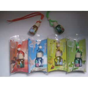 5ml car hanging perfume bottle with polymer clay designs.