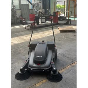 Pure Electric Hand Push Sweeper Machinne With Cabin