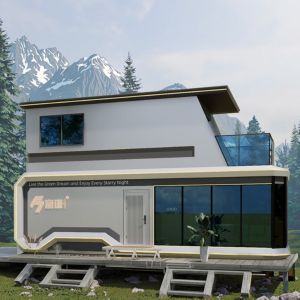 Polyurethane Foam Insulation Mobile Capsule Houses Easy And Fast PVC Floor