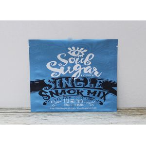 Zip Top Tea Aluminum Foil Stand Up Pouch , Three Side Seal Bag Solvent Free