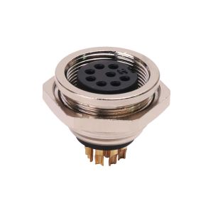 Rear Panel Mount Connector , IP67 8 Pin Round Connector Female Socket
