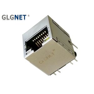 1000 BASE - T RJ45 Single Port Though Hole Vertical / Straight Angle Structure