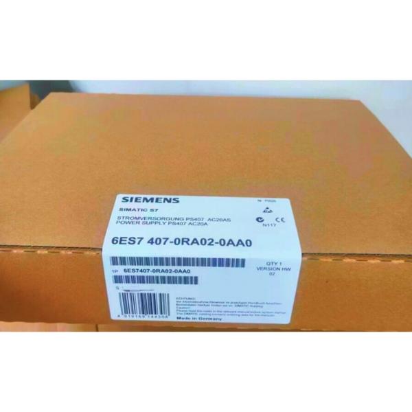 SIEMENS 6ES7407-0RA02-0AA0 SIMATIC S7-400, POWER SUPPLY PS407, 20 A, WIDE RANGE,