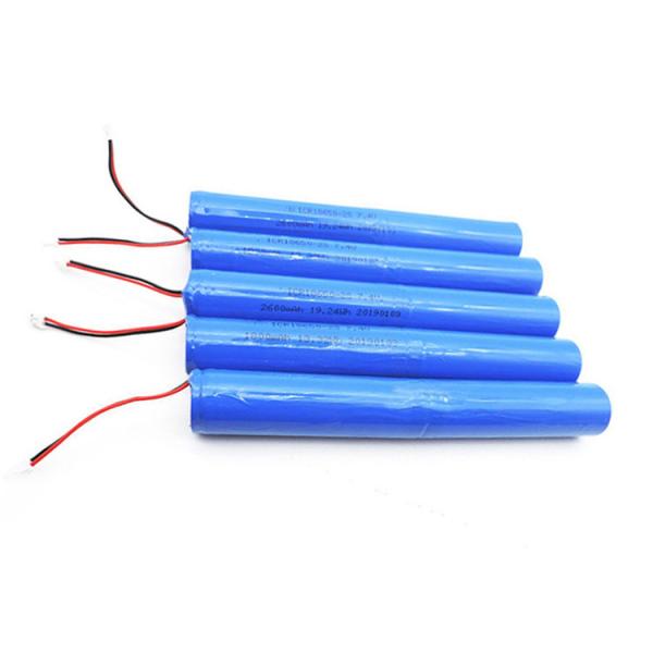 Longer Cycle Life 7.4V 1800mAh 18650 Lithium Battery Pack