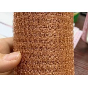 High Strength Copper Knitted Wire Mesh 0.3m-1.2m Wide Alkali Resistance