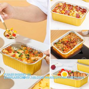3300ml/7.25LB, Sturdy Aluminum Foil Pans With Lids For Cooking, Baking,
