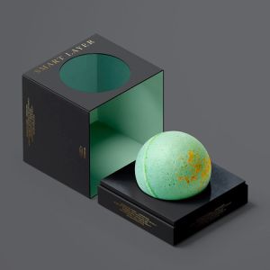 Cheap Custom Luxury Lid And Base Bath Bomb Gift Packaging Box With Window for sale