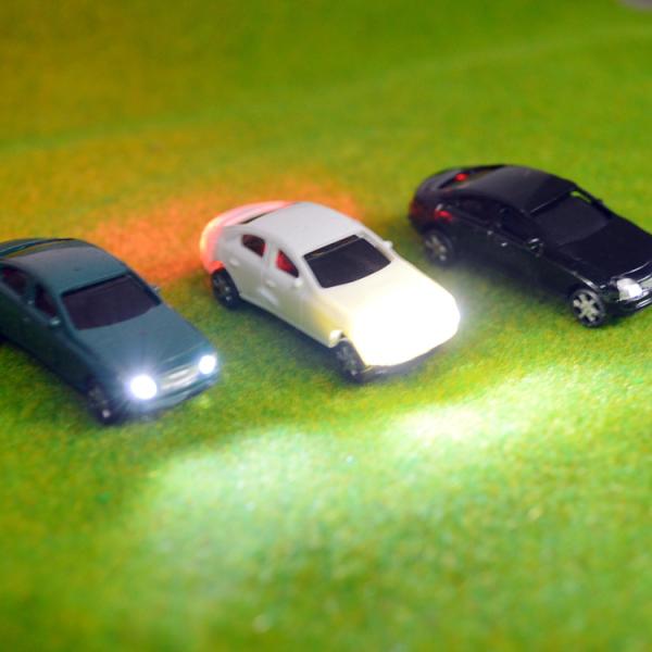 1:100 light High Quility metal Painted Model light Cars for Architectural scale models
