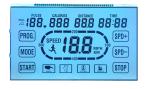 6 O'clock Transparent STN LCD Display Positive Digit 7 Segment For Running