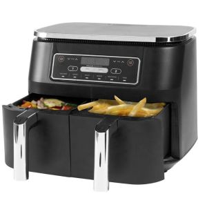 Large 9L Dual Air Fryer With 10 In 1 Touch Presets Two Zone Technology