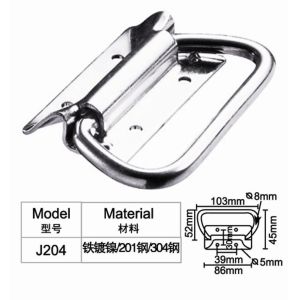 Toolbox Iron Foldin handle with nickel plated for box/case/chest/truck J201 J202
