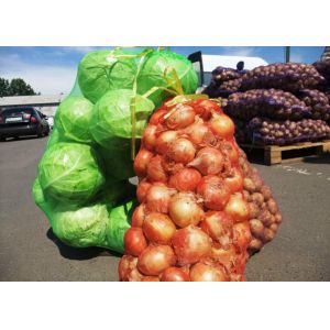 Agriculture Drawstring Poly Mesh Bags For Produce , Polypropylene Mesh Packing