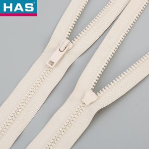 Plastic Teeth Customized Resin-Ended Rectangular Sheet Zipper For Travel Gear Or