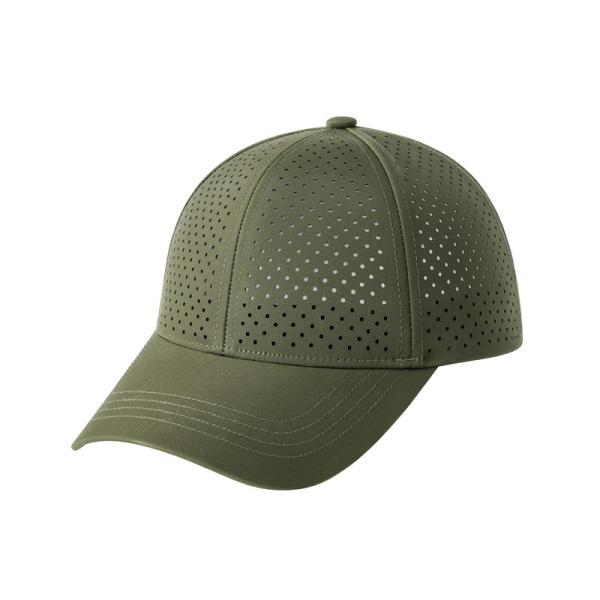 Wholesale Custom Laser Cut Hole Gorras 6 Panel Perforated Golf Hat Custom Logo