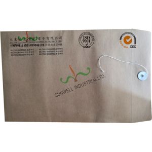 Handmade Custom Printed Envelopes With String Tie Closure Hot Stamping