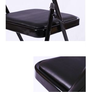 Foldable PU Dining Chairs , Stable Leather And Metal Dining Chairs