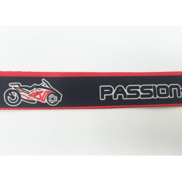 Professional Dye Sublimation Lanyards With Detachable Clip White Black