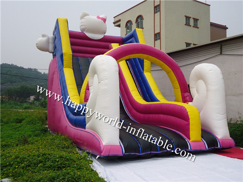 Quality slide inflatable , hello kitty inflatable bouncer slide , inflatable castle with slide wholesale