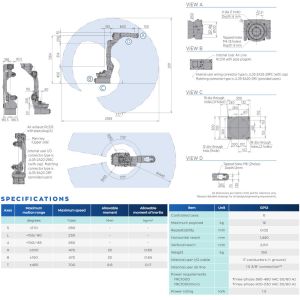 Automatic YASKAWA 6 Axis Industrial Robot Arm Payload 12kg Applicable To 3c