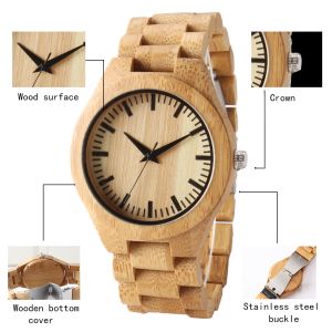 Natural Wooden Quartz Watch , Auto Date Miyota Quartz Watch Portable Handcrafted