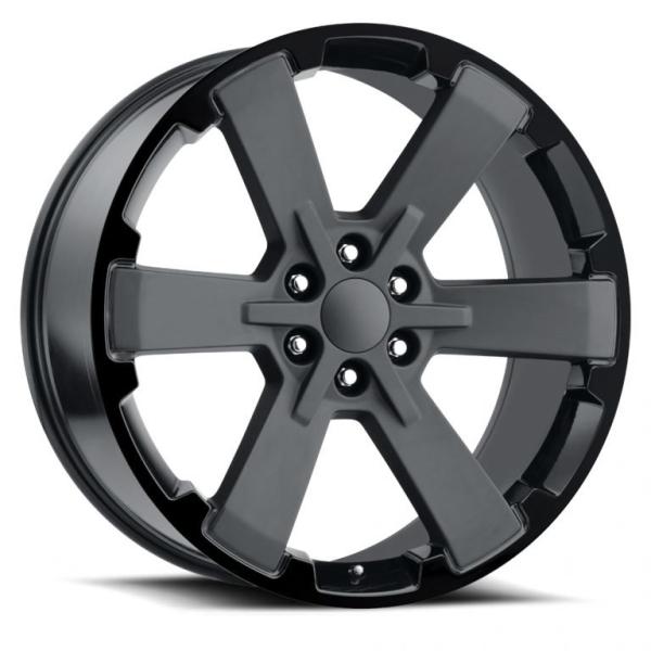 22" Silverado Rally CK162 5662 Wheels Rims Black Milled Sierra Yukon 6x5.5