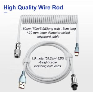 Custom Keyboard Cable with Color Keyboard Coil and USB Type-C To Aviator