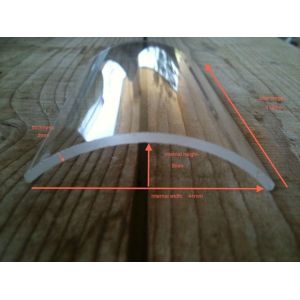 curved coating film quartz glass , tile shape quartz glass window for printing