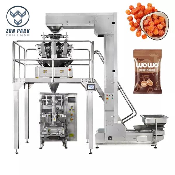 Quality Vertical VFFS Packing Machine Plum Candy Packing Machine With Multi Head Weigher wholesale