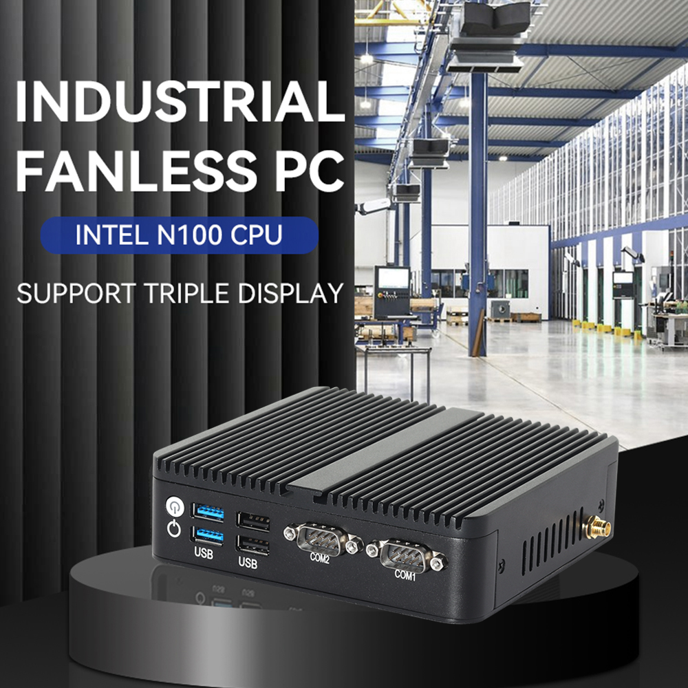 Intel N100 Processor With Dual LAN Dual COMs and Triple Displays Industrial PC