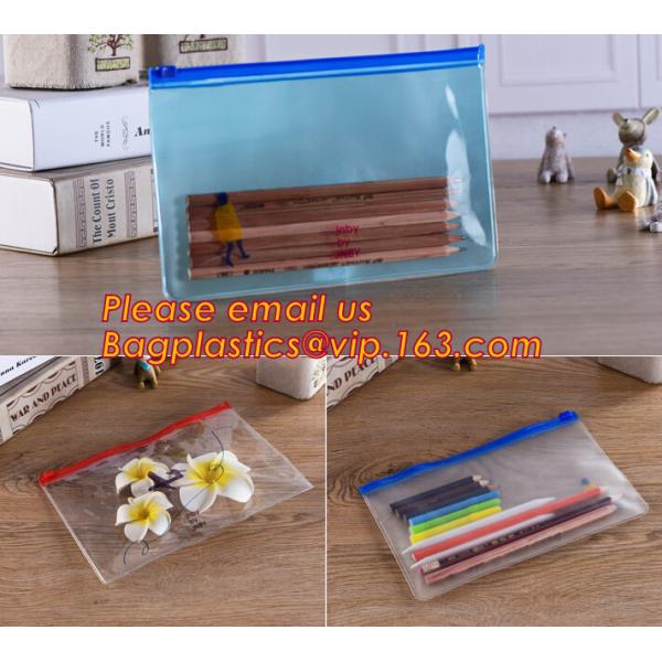 Quality frosted pvc Zip lockk document file bag, Custom zipper file folder bag, plastic top oppening file bag wholesale