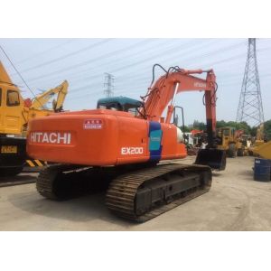 Red Color Second Hand Hydraulic Excavator , HITACHI EX200-3 Crawler Excavator