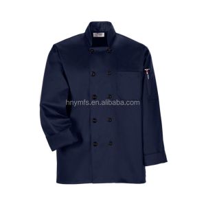The most popular and cheapest custom made long sleeve white/black hotel uniform
