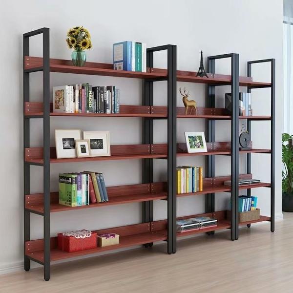 Solid Wood Metal Frame Wood Shelves Living Room Furniture Multi Function