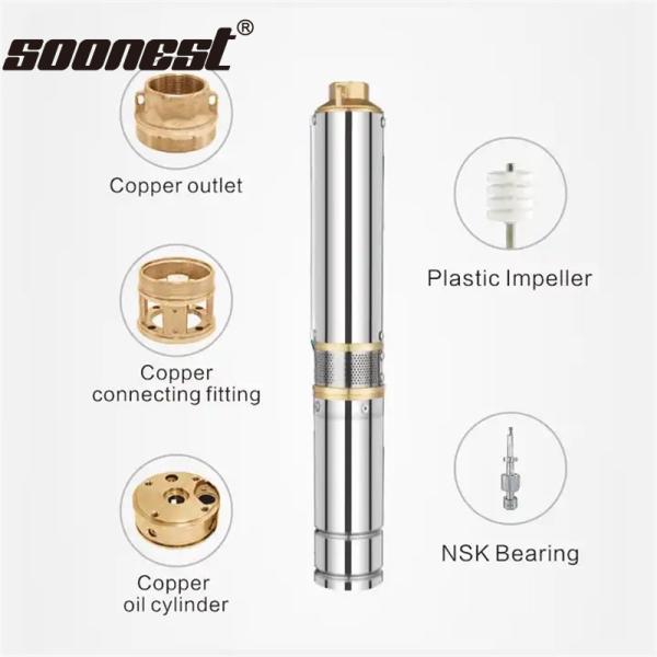 Quality Solar Water Pump Controller 24 Volt Deep Well Solar Water Pump Kit With Solar Panel Solar Powered Submersible Water Pump wholesale