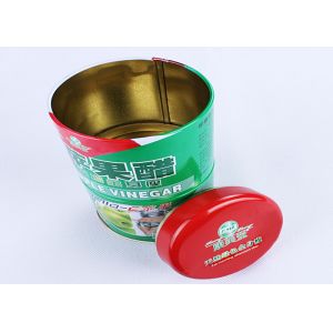 3 layers Metal Cylinder Round Coffee Tins Box Artwork CMYK Printed Shiny Finish