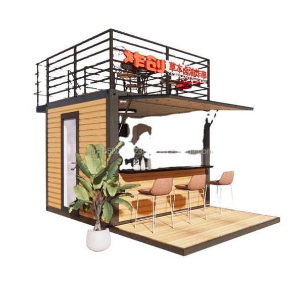 Quality 10ft Modern Design Fast Food Mini Pop-Up Shop Flat Pack Steel Container for Carport in Outdoor Cafe Coffee Bar Carport wholesale