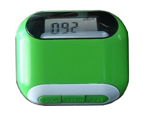 Solar pedometer with distance and calorie function