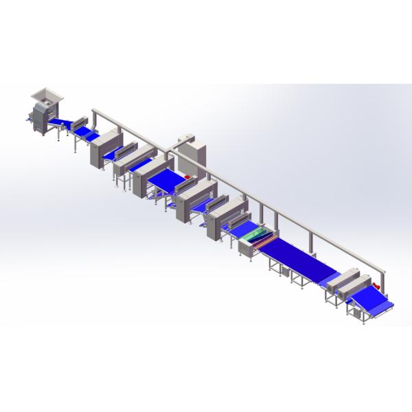 G650 Industrial tortilla Production Line of 304 stainless steel equipped with touch screen for high capacity demand