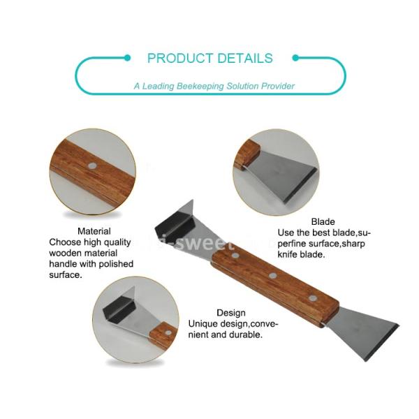 Stainless Steel Propolis Wax Removal 20.5cm Beehive Scraper