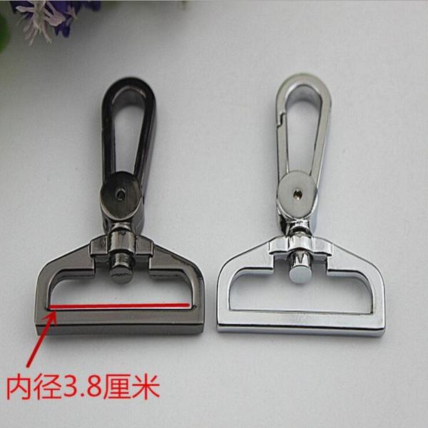 Quality High end quality nickel & gunmetal color 38 mm snap hook bag with polishing wholesale