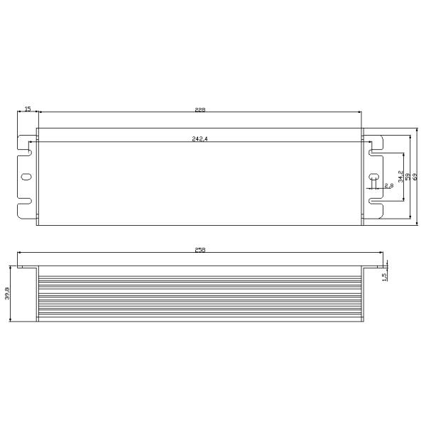 Waterproof 1 10v Dimmable Led Driver 228 * 70 * 40 Mm 5 Years Warranty