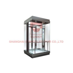 Cheap FUJI Modern Panoramic Tetragonal Glass Sightseeing Elevator With CE for sale