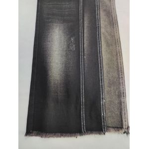 9.6oz Cotton Polyester Rayon BLACK/BLACK Denim Fabric With 10x10 Construction