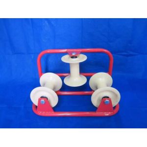 10KN Load Nylon Triple Corner Cable Roller Three Wheels Cable Pulling Rollers